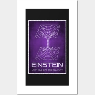 Einstein Wormhole Blackhole Theory of Relativity Poster Posters and Art